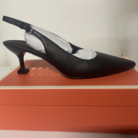 Size 10! Katy Perry Collections Black Slingback Heels - Picture 5 of 6